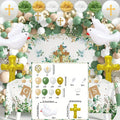 124 Pcs The First Balloon Set with A Communion Theme, Suitable for Baptism Parties Birthday Anniversaries Spring and Summer