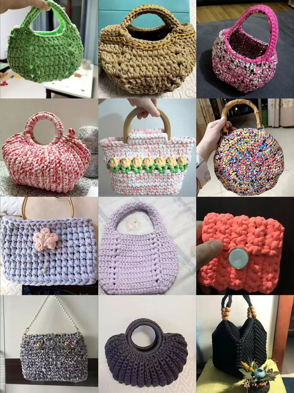 100g T Shirt Knitting Yarn For Crochet Bag Hat Slippers Coaster Blanket Thread Soft Polyester Woven Yarn Thick Soft Cloth Yarn