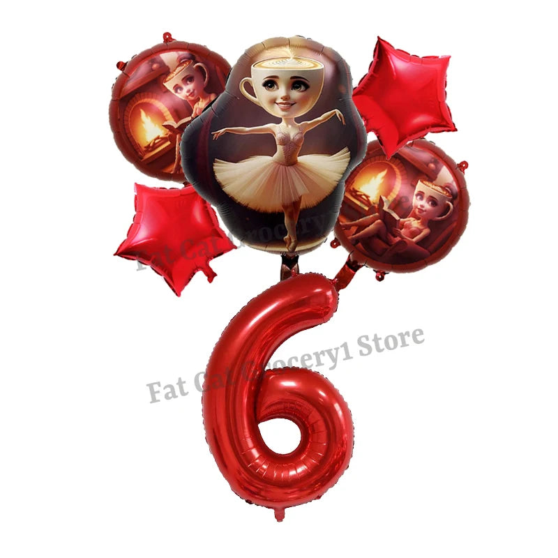 Italian Brainrot Birthday Balloons New Tralalero Tralala Digit 1-10 Ballons Gender Reveal Baby Shower Party Decoration Kids Gift