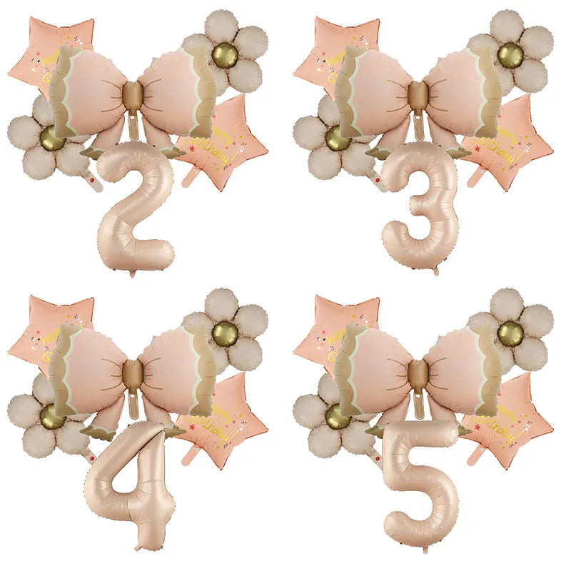 Butterfly Balloons 2 3 4 5th Birthday Decor for Girls Pink Butterfly Foil Balloons for Butterfly Themed Party Wedding  Decors