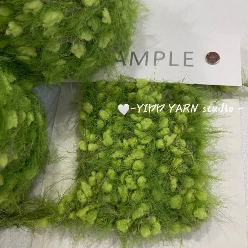 125g/roll Green Yarn Tricot Wool Blends Diy Hand Knitting Features Hand Mixed Plush Yarn Wool Ball Crochet Woven Hairpin Sweater