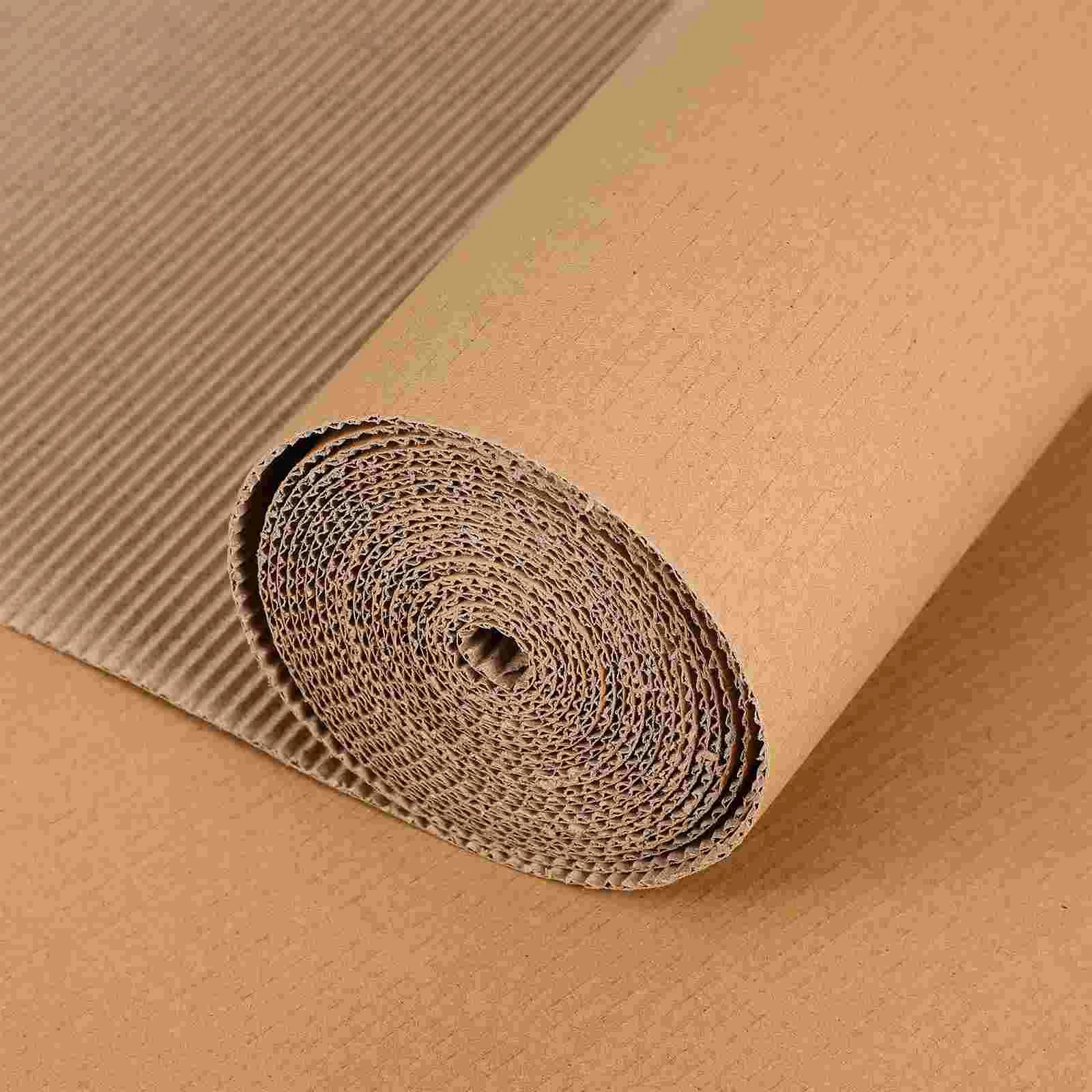 12 Single Sided Beige Kraft Paper Corrugated Cardboard Roll Wrapping Materials Gift Boxes Diy Sheets Mailing Inserts Packaging