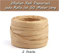 100 m Raffia Ribbons Raffia Paper Cord Natural Raffia Rope Artistic Gift for Wrapping Weaving and Gardening