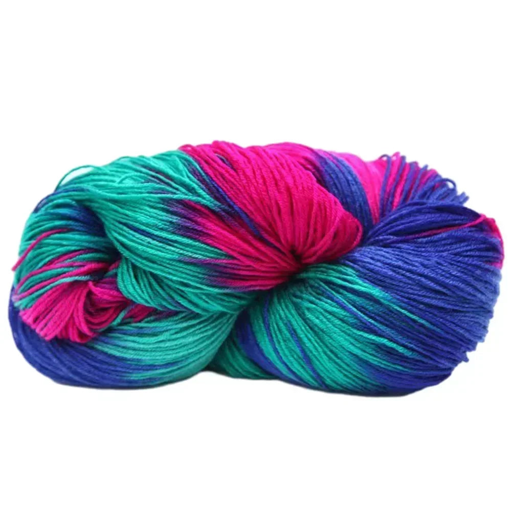 Easy To Use Diy Handmade Acrylic Yarn Baby Sweater Crochet Yarn Durability Rainbow Segment Scarf Package Content