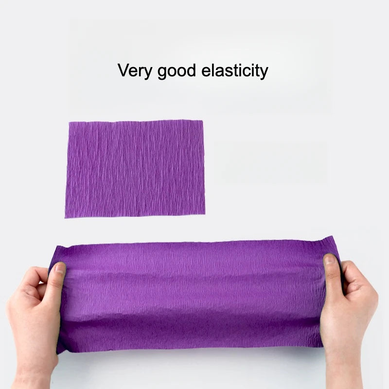 Color Handmade Crepe Paper Diy Paper Flower Material Gift Paper Roll Edge Paper Kindergarten Handmade Flower Origami