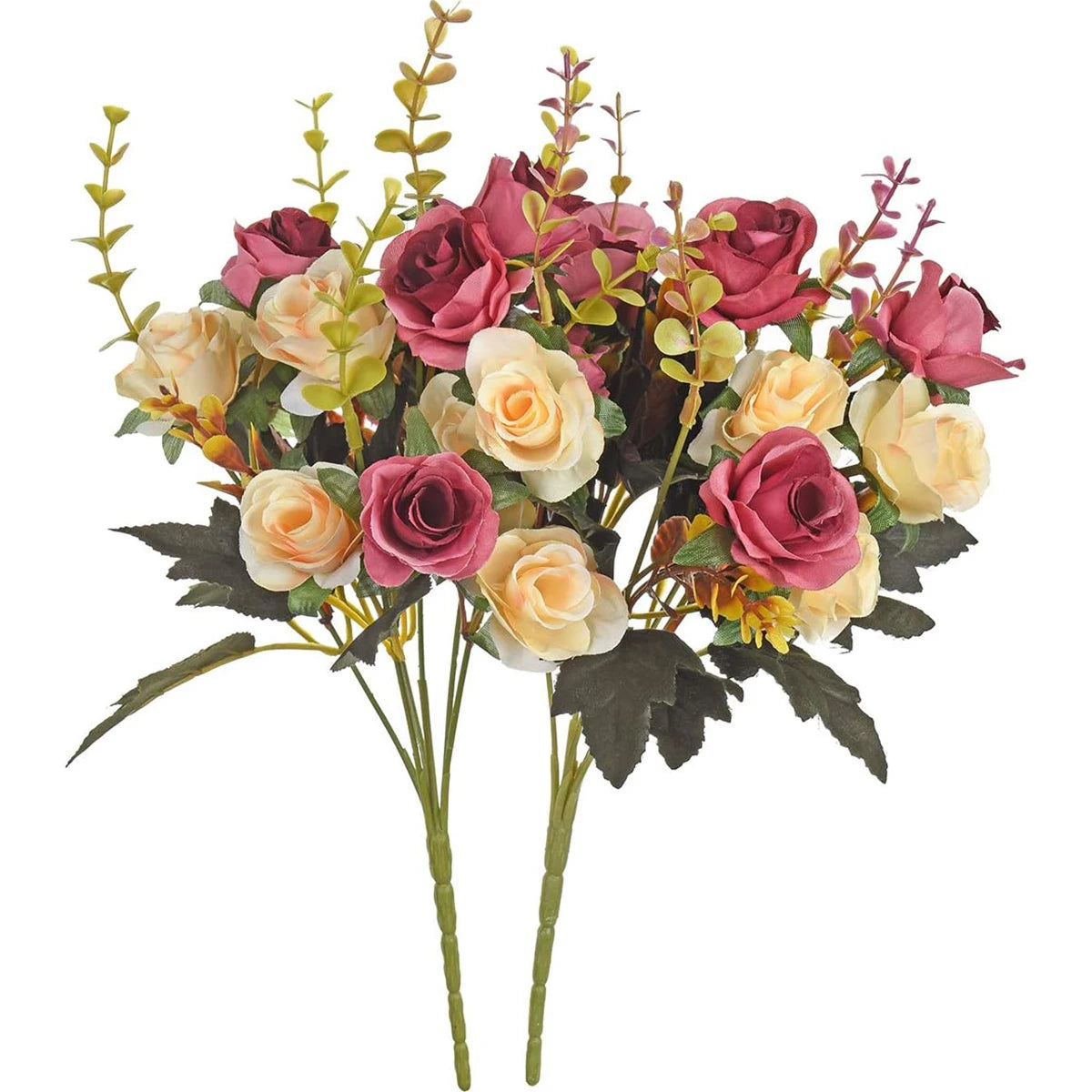 12Pcs Silk rose Artificial Flowers Wedding Home Room Table Decoration bridal Bouquet Craft Scrapbooking Wreaths Accessories Wall