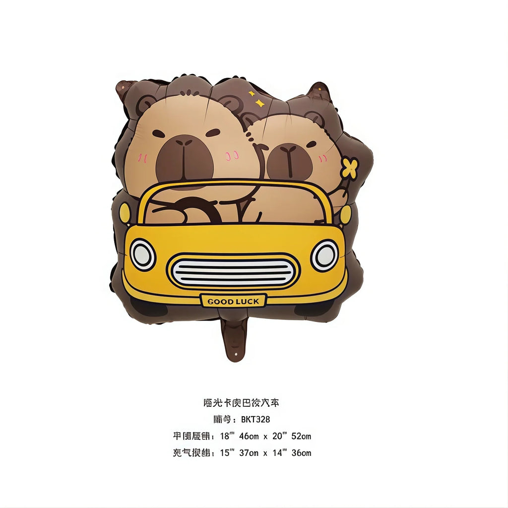 Child Capybara Balloons Capybara Party Decoration Balloons Aluminium Balloon Globos Baby Shower Capybara Party Favors Supplies