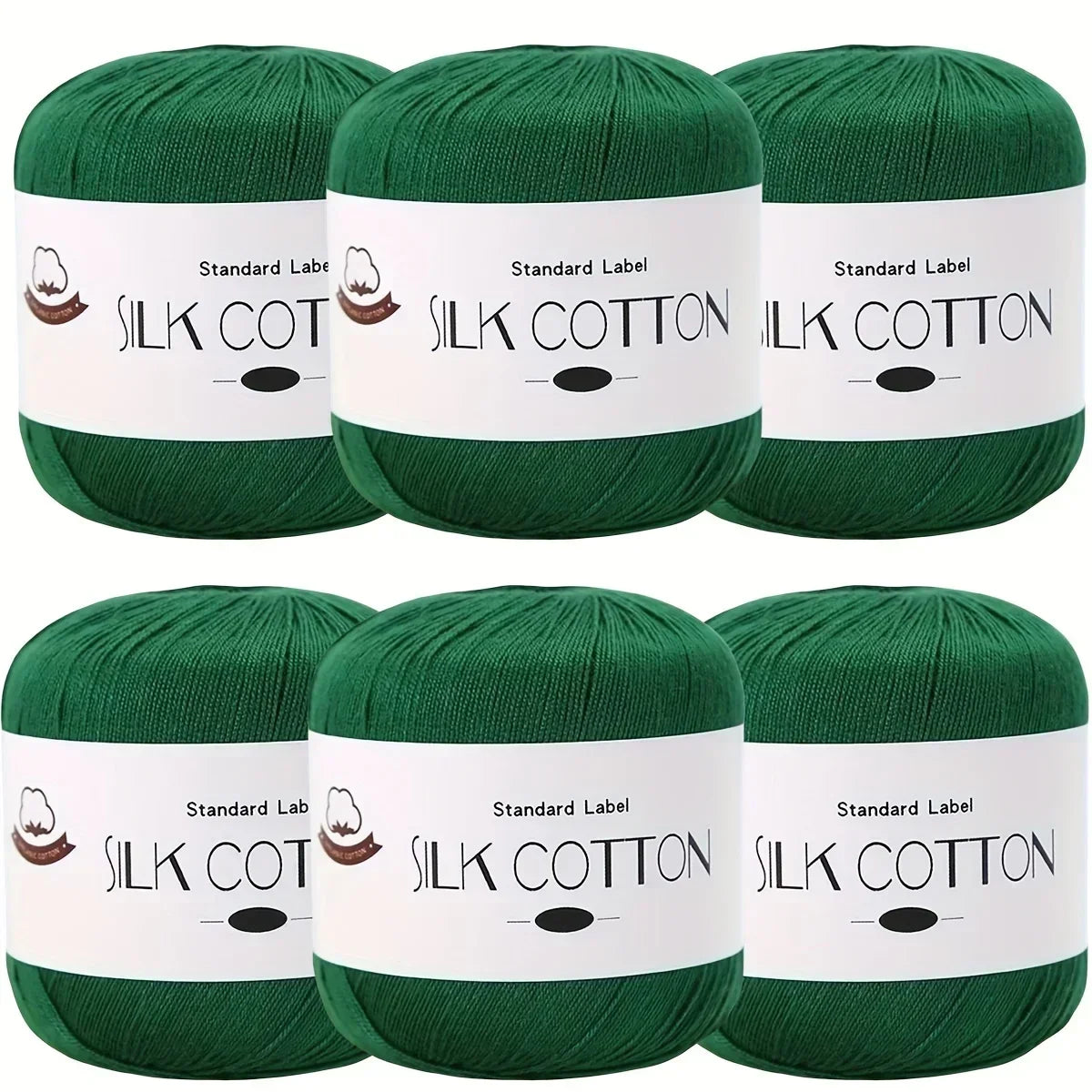 Silk Cotton Yarn - Fine Lace Thread for Crochet, Knitting Sweater,Shawls, Scarves, and DIY Crafts, Soft Durable Yarn 1.76oz/pc