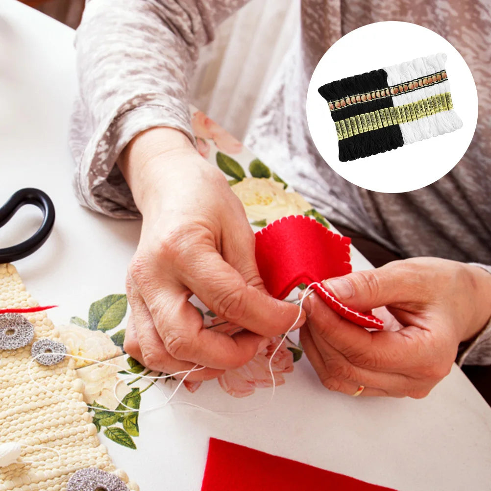 24Pcs Embroidery Thread Perfect for Embroidery Sewing Craft Quilting Cross Stitch Daily Use Portable Sewing Supply Cuttable