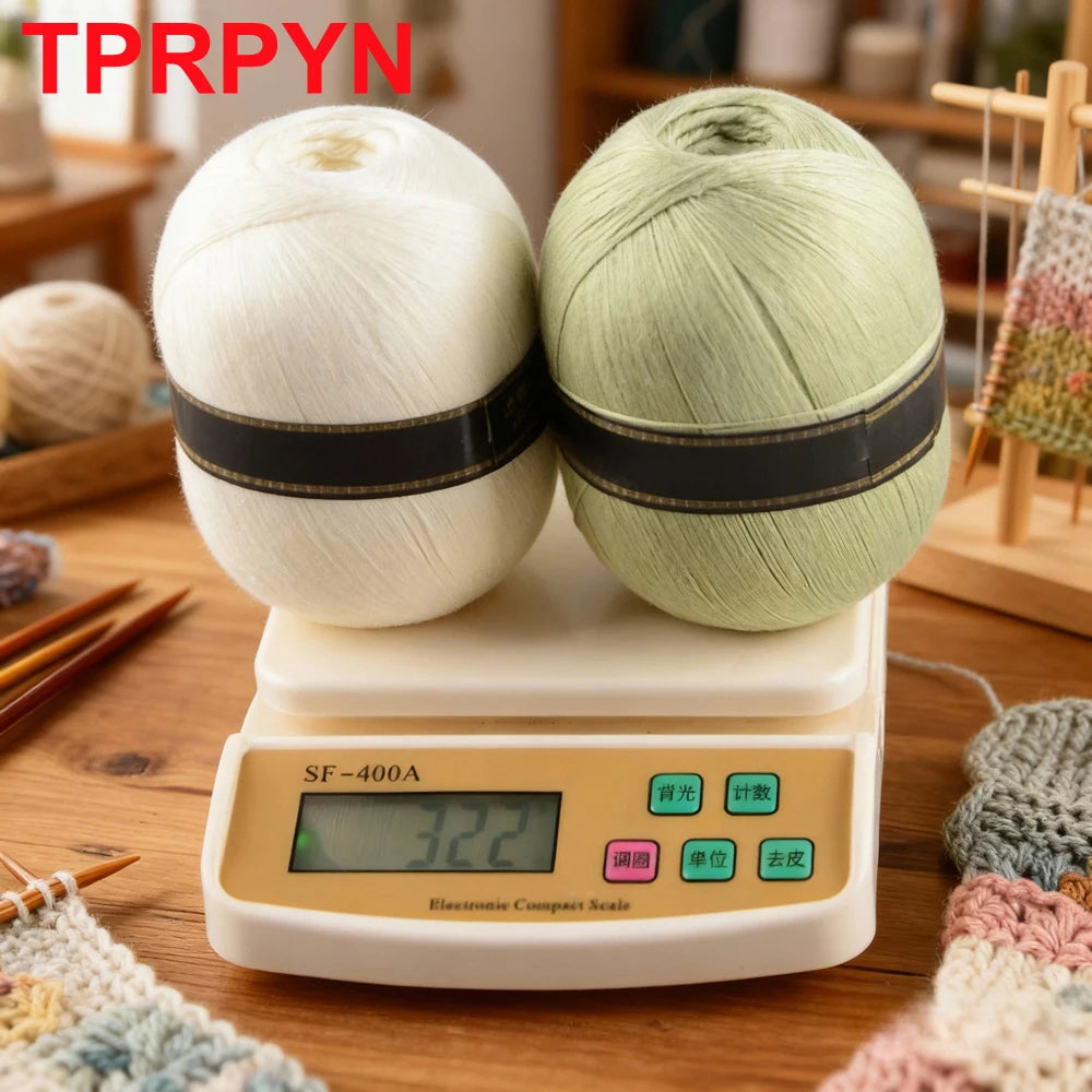 2Pcs Silk Cotton Yarn hand knitting Thin Lace yarn for Crocheting knit Sweater Shawls Scarves hat line Crochet amigurmi thread