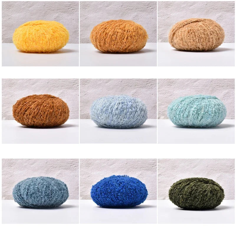 50g/roll Velvet Yarn Soft Cotton Knitting Crochet Dyed Yarn DIY Hand-woven Wool Crochet Sweater Hat Dolls 200M