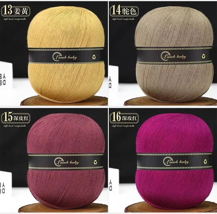 2Pcs Silk Cotton Yarn hand knitting Thin Lace yarn for Crocheting knit Sweater Shawls Scarves hat line Crochet amigurmi thread