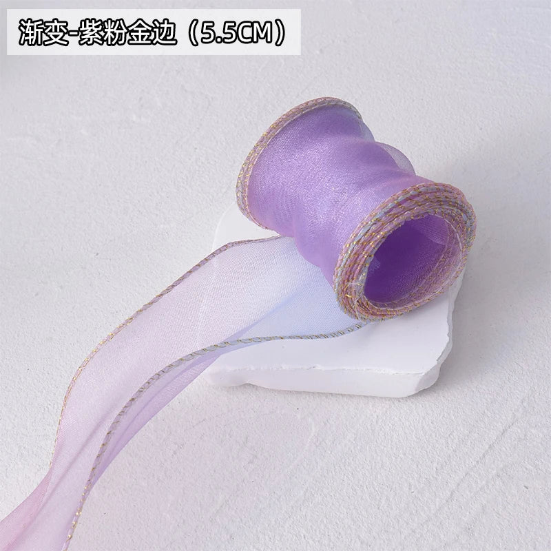 Chiffon Ribbon Organza Satin Lace for For DIY Bows Gift Wrapping Flower Bouquet Hair Accessories Sewing Trim Crafts Materials