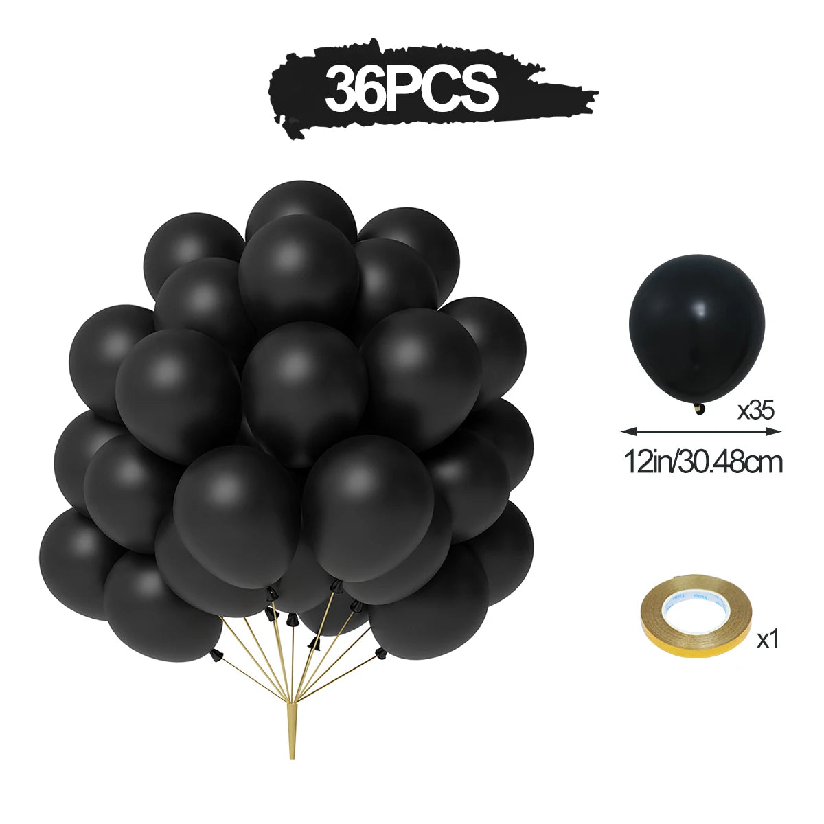 31/36/37/51/101Pcs Metallic Balloons Pearl Latex Balloon Gold Confetti Balloons for Birthday Weddings Baby Shower Party Decor