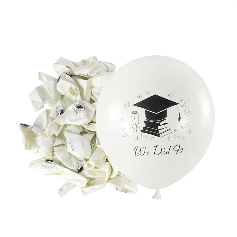 10Pcs We Did it Bachelors Cap Balloon Latex Graduation Decorations Class Of 2023 Graduation Party Congratulation Decor