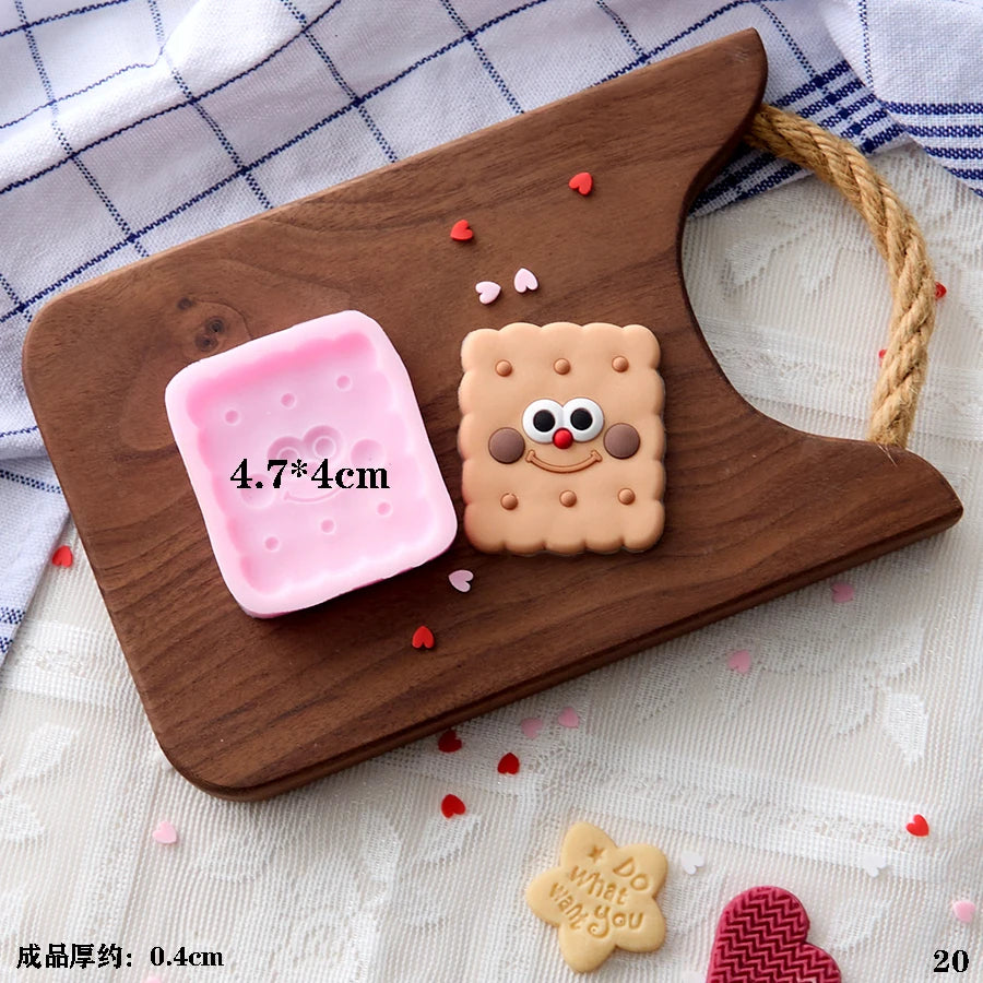 VERIDIAN Waffle Biscuit Silicone Molds Bunny Bear Chocolate Fondant Cake Mold Baking Accessories Cake Decoration Accessories