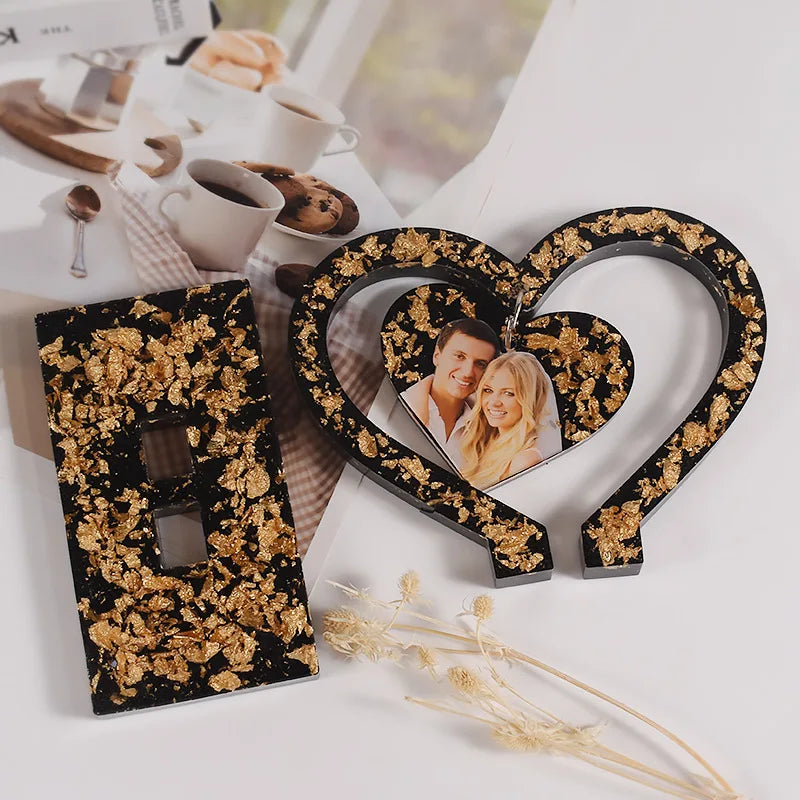 DIY Love Heart/Christmas tree shape  Hanging Photo Frame Silicone Moulds Handmade Casting Molds Desk Office Decoration