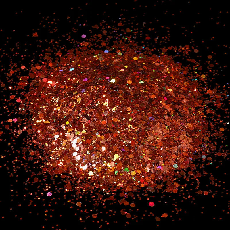 10g Holographic Hexagon Chunky Glitter Epoxy Resin Filler Flakes Laser Sparkly Sequins for DIY Epoxy Resin Nail Art Fillings