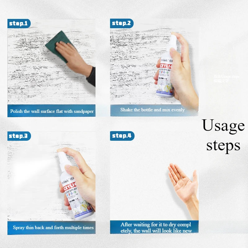 Acrylic Spray Manual Self Spray Paint Wall Painting DIY Water-based Acrylic Pigment Waterproof Sunscreen and Non Fading