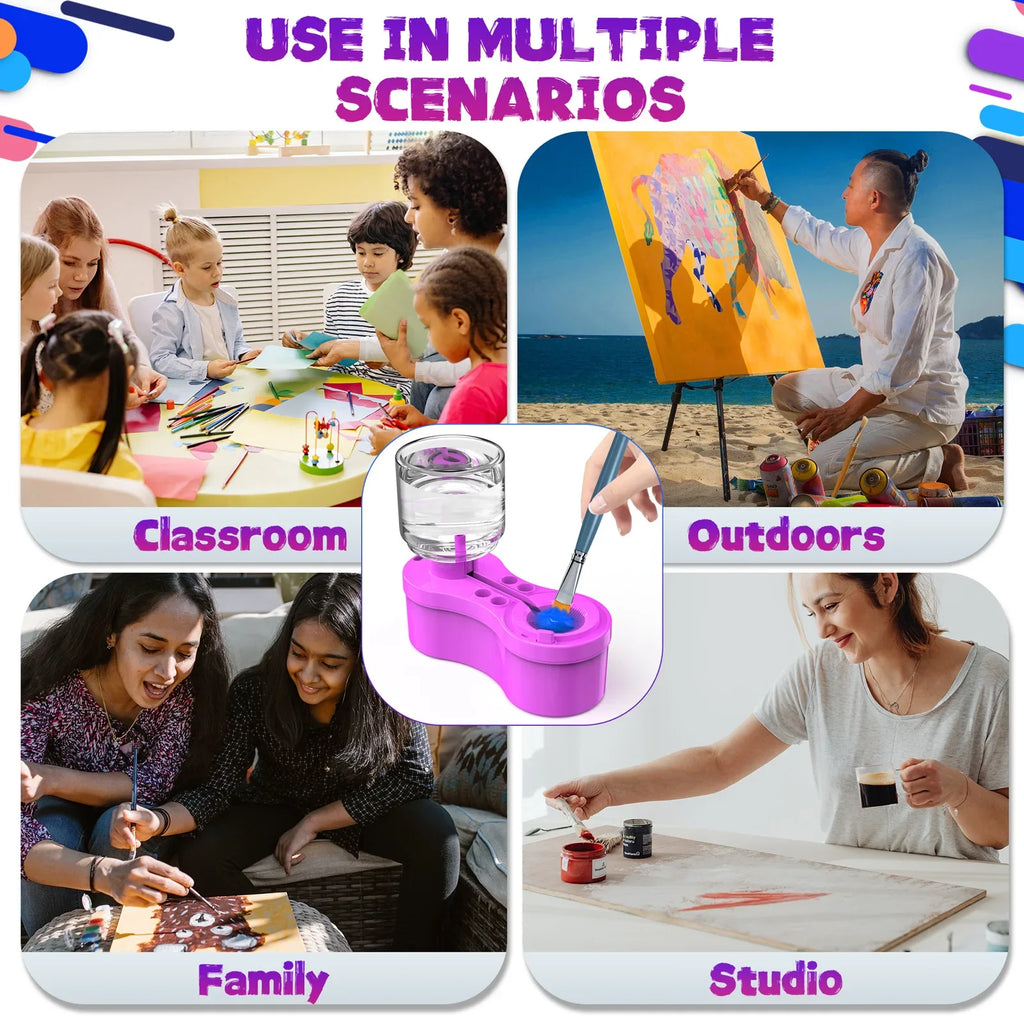 Paint Brush Cleaner Watercolor Brush Rinser Oil Paint Brush Cleaner For Acrylic And Water Based Painting Craft Supplies Tools