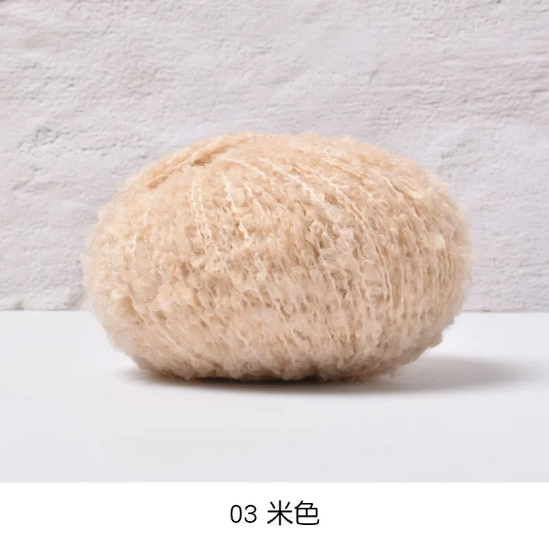 50g/roll Velvet Yarn Soft Cotton Knitting Crochet Dyed Yarn DIY Hand-woven Wool Crochet Sweater Hat Dolls 200M