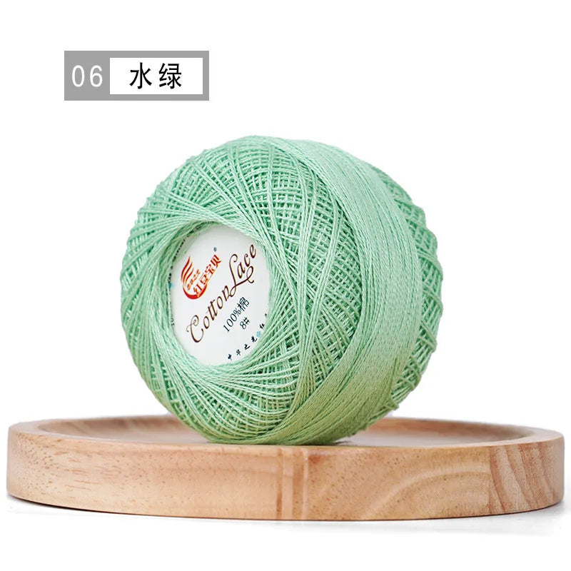 Pure Cotton Lace Thread Shiny Lin Yarn Handmade DIY Crochet Thread Combed Spun Yarn Knitting Crochet Handweaving Yarn