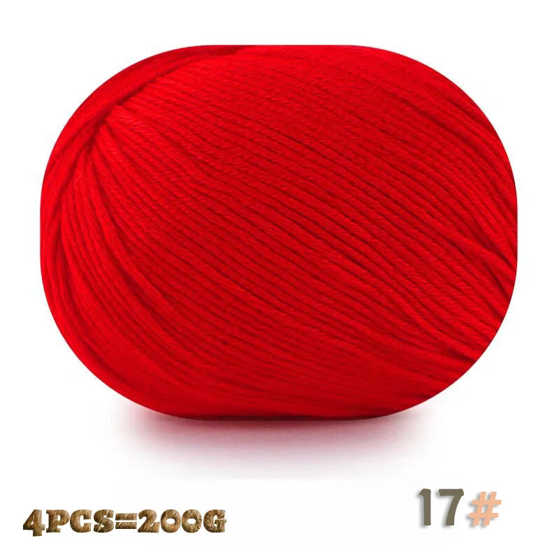 200g 6 Strands of Medium Thick Handmade DIY Knitted Soft Yarn Balls for Making Sweaters, Hats, Scarves, Gloves, Yarn Shoes, Soft Yarn Balls, 1 Piece = 4 Balls = 200 Grams