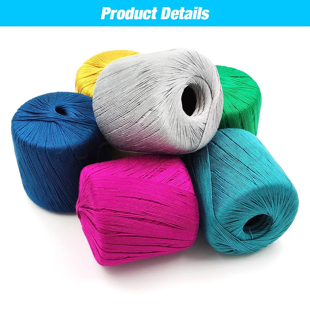 50g Lace Yarn Soft Crocheting Knitting Thread For Handmade Craft DIY Supplies Sweater Handbag Scarves Shawls Hats Making