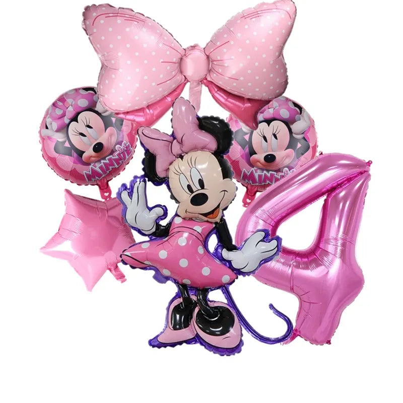 Minnie Mouse Balloons Birthday Party Decoration Girls Disposable Minnie Mouse  Balloo Baby Shower Party Gift