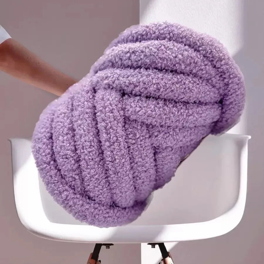 Lamb Wool Thick Wool Hand-woven Thread Teddy Curly Wool Filling Gauze Strip Thick Icelandic Cloth Strip DIY Bag Thread 500g