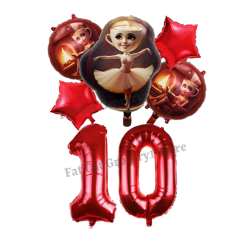 Italian Brainrot Birthday Balloons New Tralalero Tralala Digit 1-10 Ballons Gender Reveal Baby Shower Party Decoration Kids Gift