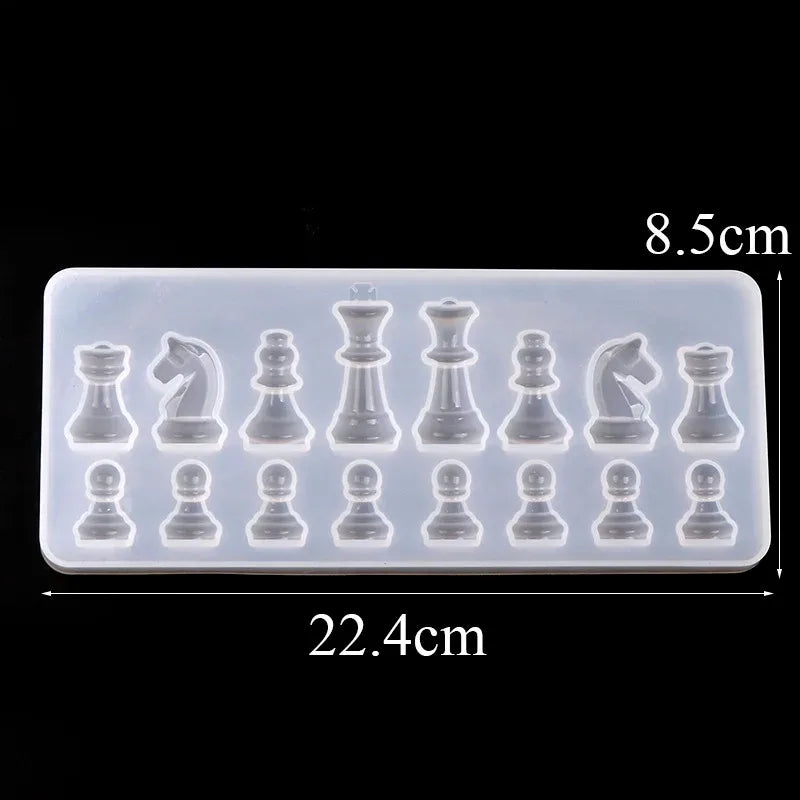 New International Chess Shape Silicone Mold DIY Clay UV Epoxy Resin Mold Pendant Molds For Jewelry DIY