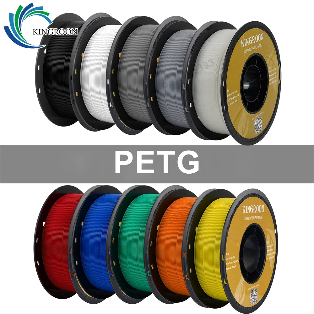 KINGROON PETG 3D Printer Filament 1.75mm 5KG 10KG Mix Color 3D Printing Material 1kg/roll  petg Plastic For FDM 3dprinter