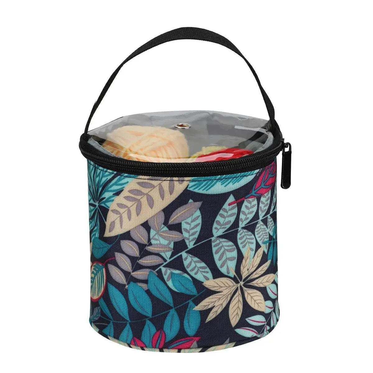 Portable Round Yarn Storage Bags Knitting Wool Organizer Crochet Sewing Needles Handbag Weave Tools Accessories Barrels