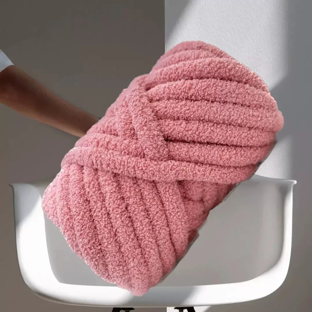 Lamb Wool Thick Wool Hand-woven Thread Teddy Curly Wool Filling Gauze Strip Thick Icelandic Cloth Strip DIY Bag Thread 500g