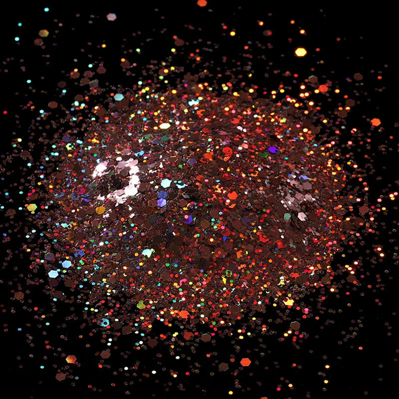 10g Holographic Hexagon Chunky Glitter Epoxy Resin Filler Flakes Laser Sparkly Sequins for DIY Epoxy Resin Nail Art Fillings