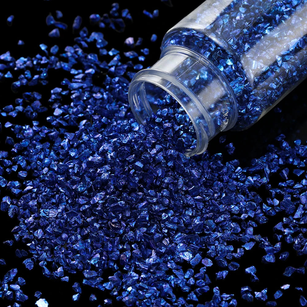 30g/Bottle Glass Broken Stones Resin Fillings for DIY Medium/Small Crystal UV Epoxy Filler Nail Art Decoration Jewelry Making