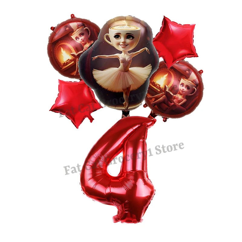 Italian Brainrot Birthday Balloons New Tralalero Tralala Digit 1-10 Ballons Gender Reveal Baby Shower Party Decoration Kids Gift