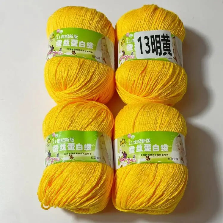 4PCS 200g Baby Cashmere Cotton Dot Yarn Soft Warm Lanas For Hand Knitting And Crochet Cloth milk cotton yarn
