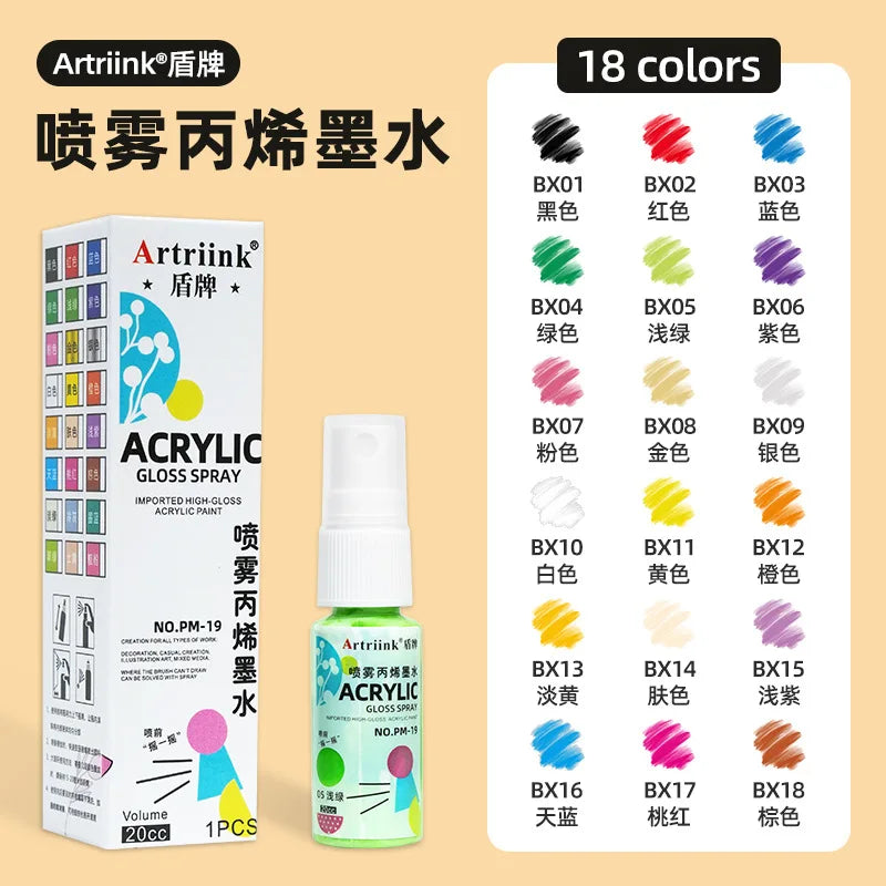 12/18/24/36/48-color Acrylic Spray Paint Waterproof UV-resistant DIY Clothing Recoloring Wall Painting Graffiti Self-spraying