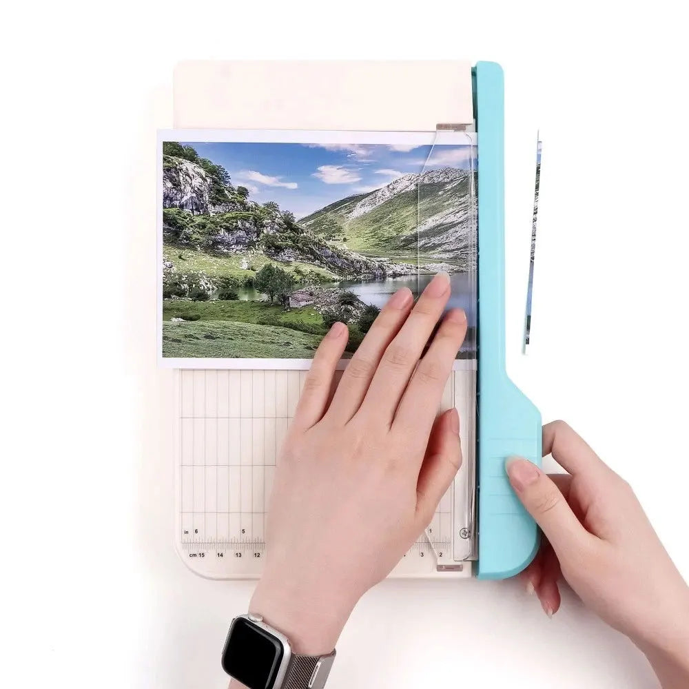 1pc 4×6in paper cutter, photo cutting machine, label card photo craft project, non-slip office supplies