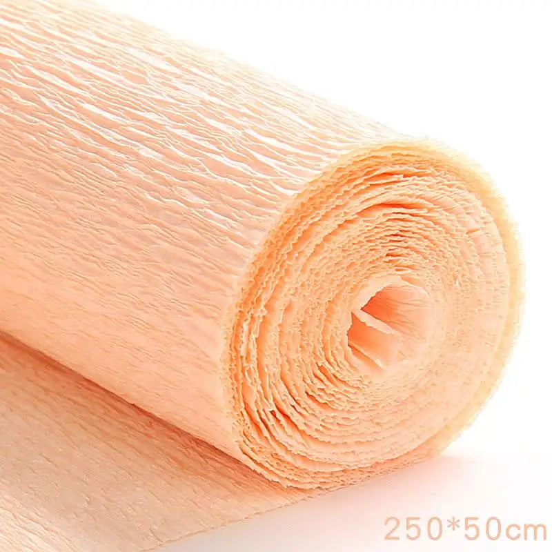 17 Colors 250x50cm Colored Crepe Paper Roll Origami Crinkled Crepe Paper Craft DIY Flowers Decoration Gift Wrapping Paper Craft