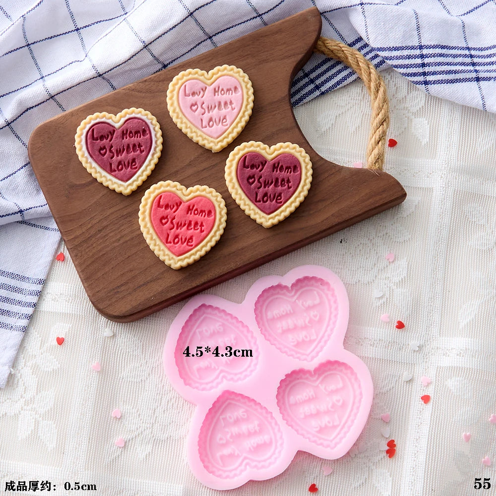 VERIDIAN Waffle Biscuit Silicone Molds Bunny Bear Chocolate Fondant Cake Mold Baking Accessories Cake Decoration Accessories