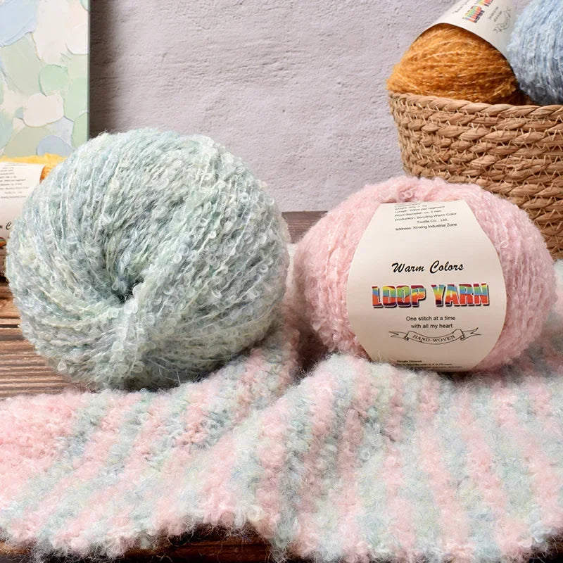 50g/roll Velvet Yarn Soft Cotton Knitting Crochet Dyed Yarn DIY Hand-woven Wool Crochet Sweater Hat Dolls 200M