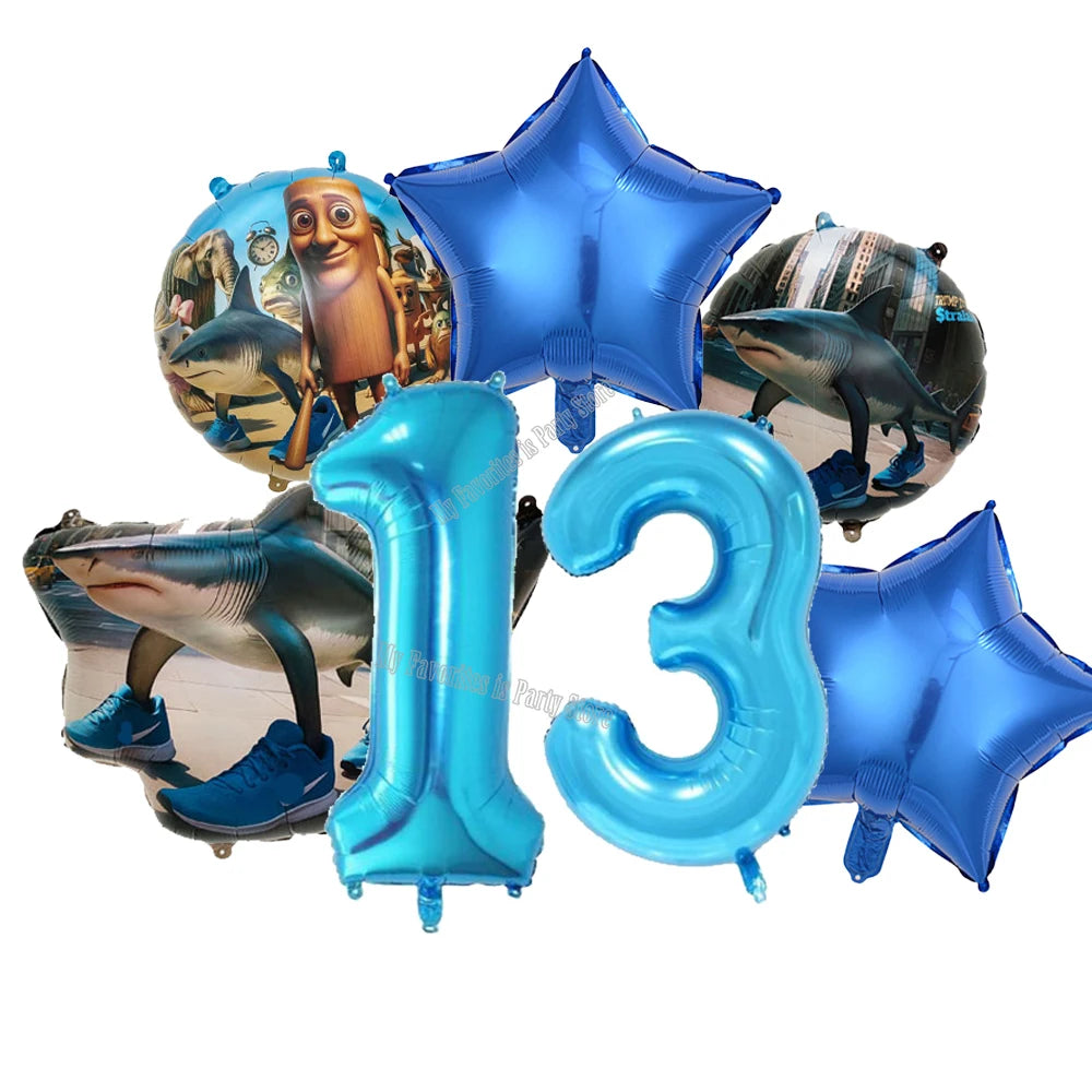 Italian Brainrot Balloon Set Baby Shower Party Ballons Tralalero Tralala TungTungTungSahur Balloons Decoration Photographic Prop