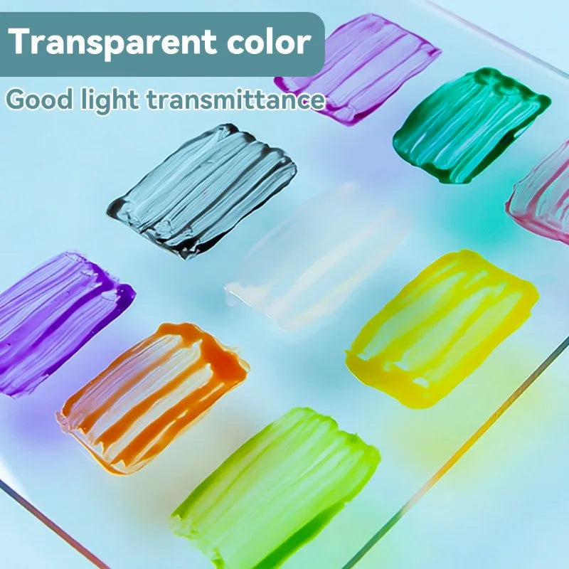 Creative 20ml Acrylic Paints Rich Color Waterproof Glass Pigments Tube For Painting Supplies Artist Drawing Art DIY Crafts