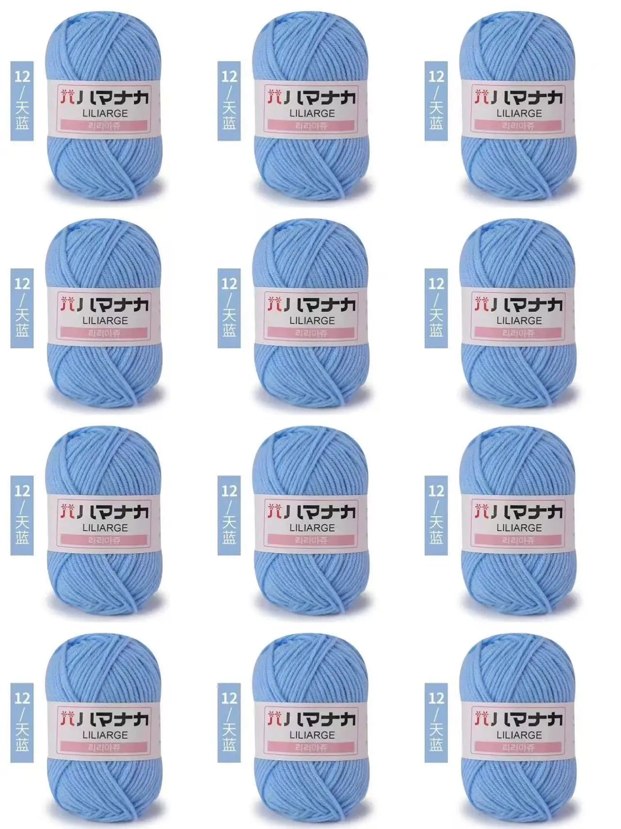 12PCS 300g Milk Yarn Handmade Coarse DIY Weaving Yarn Ball For Sweater Hat Scarve And Other Clothing Soft Crochet Knitting Yarn