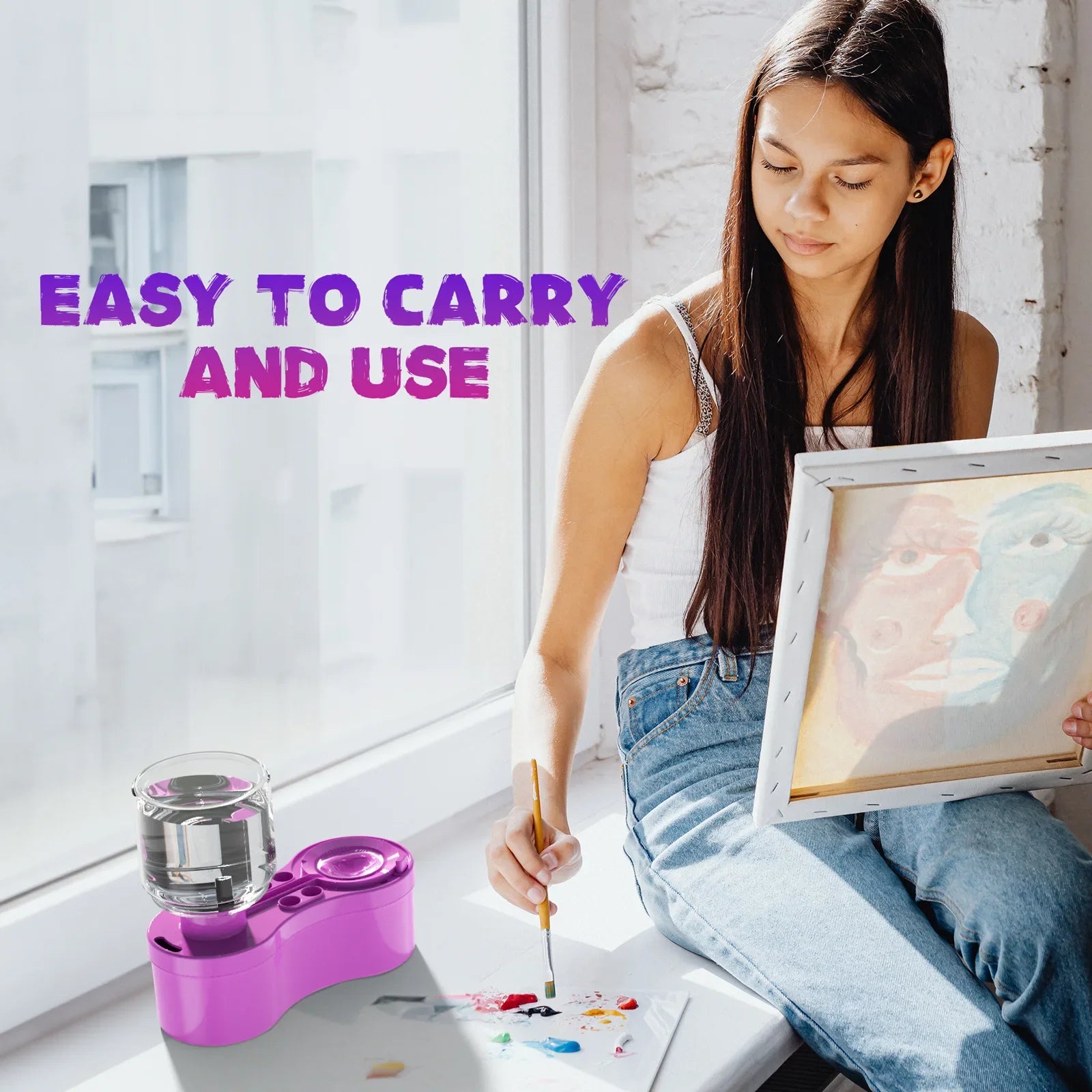 Paint Brush Cleaner Watercolor Brush Rinser Oil Paint Brush Cleaner For Acrylic And Water Based Painting Craft Supplies Tools