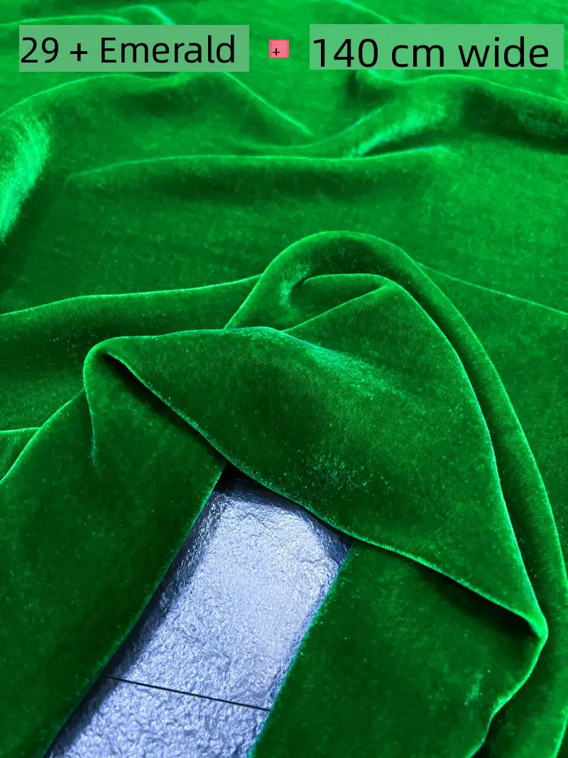 40 Colors Silk Velvet Fabric - Black Mulberry Silk Velvet for High-End Dress- Luxurious Gold Silk Velvet Material