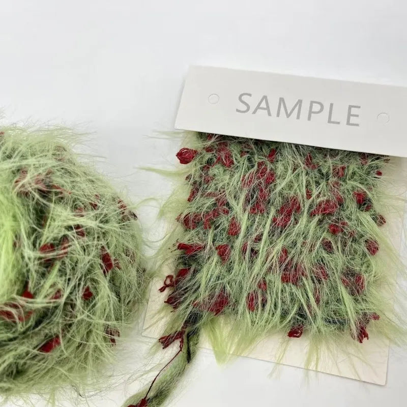 125g/roll Green Yarn Tricot Wool Blends Diy Hand Knitting Features Hand Mixed Plush Yarn Wool Ball Crochet Woven Hairpin Sweater